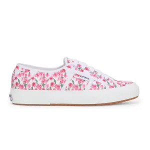 2750 Bouganvillea Print - White Fuchsia Pink