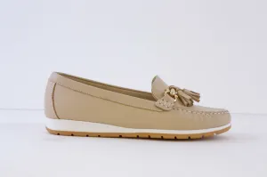 AEROBICS - 8380.014 FLAT SLIP-ON MOCCASIN SHOE - NUDE