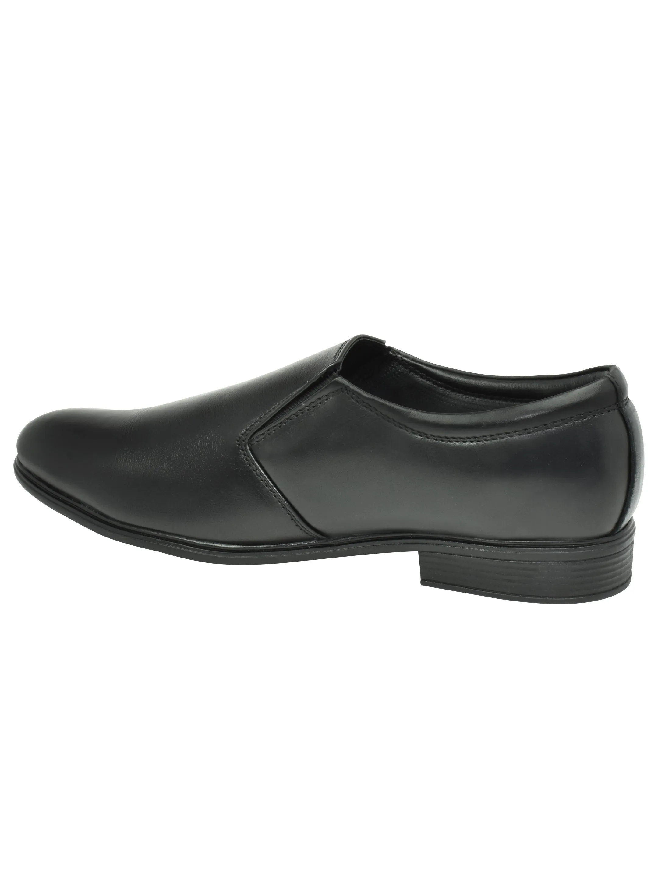 Ajanta Men's Black Comfort & Stylish,Perfect for Formal Wear, Business Casual,Parties Slip on Shoe EG4006
