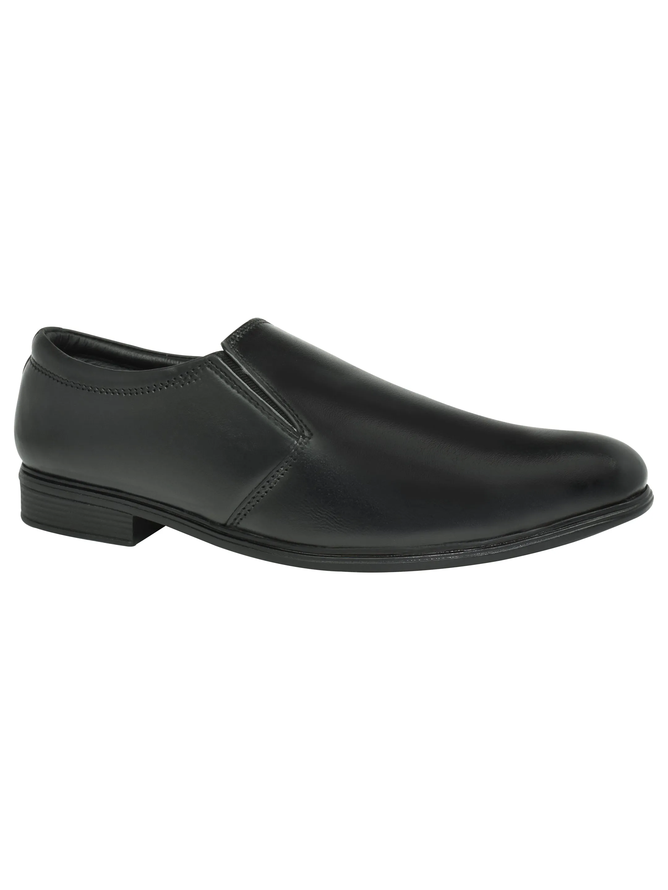 Ajanta Men's Black Comfort & Stylish,Perfect for Formal Wear, Business Casual,Parties Slip on Shoe EG4006