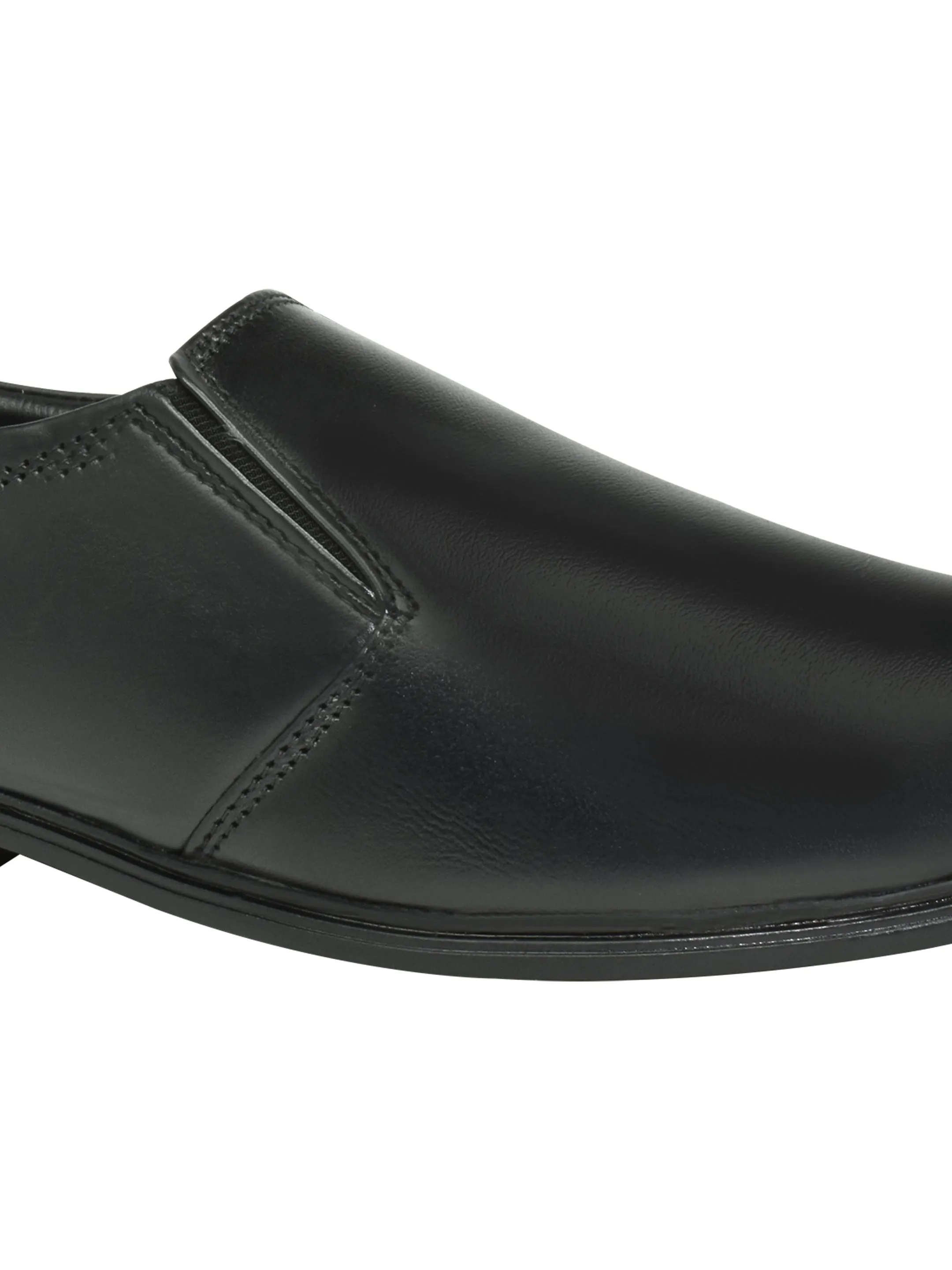 Ajanta Men's Black Comfort & Stylish,Perfect for Formal Wear, Business Casual,Parties Slip on Shoe EG4006