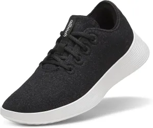 Allbirds Women's Wool Runner Go, Breathable Merino Wool Sneakers - Natural Black (Blizzard Sole) - 10 Medium