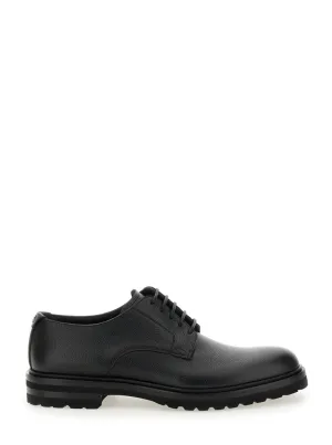 Altavilla' Black Derby Lace-Up Shoes
