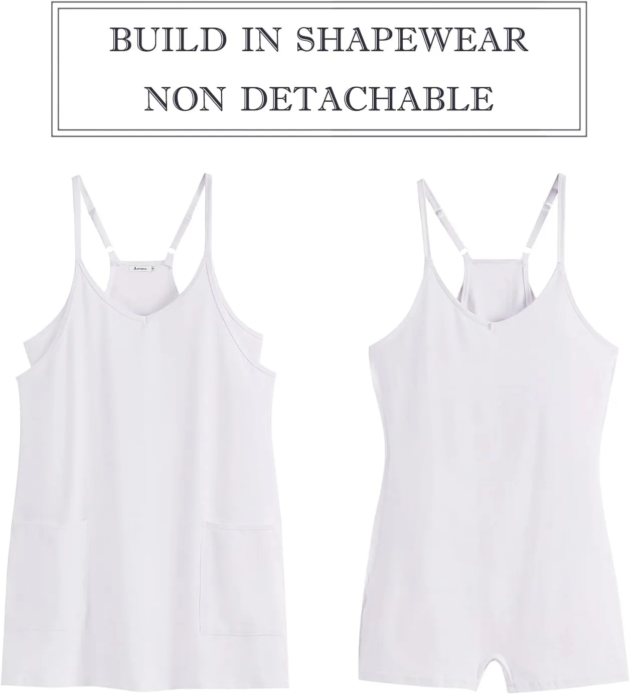 ANRABESS Women Athletic Dress Summer Tennis Workout Active Sports Mini Romper Dress Built in Shorts Travel Vacation Clothes