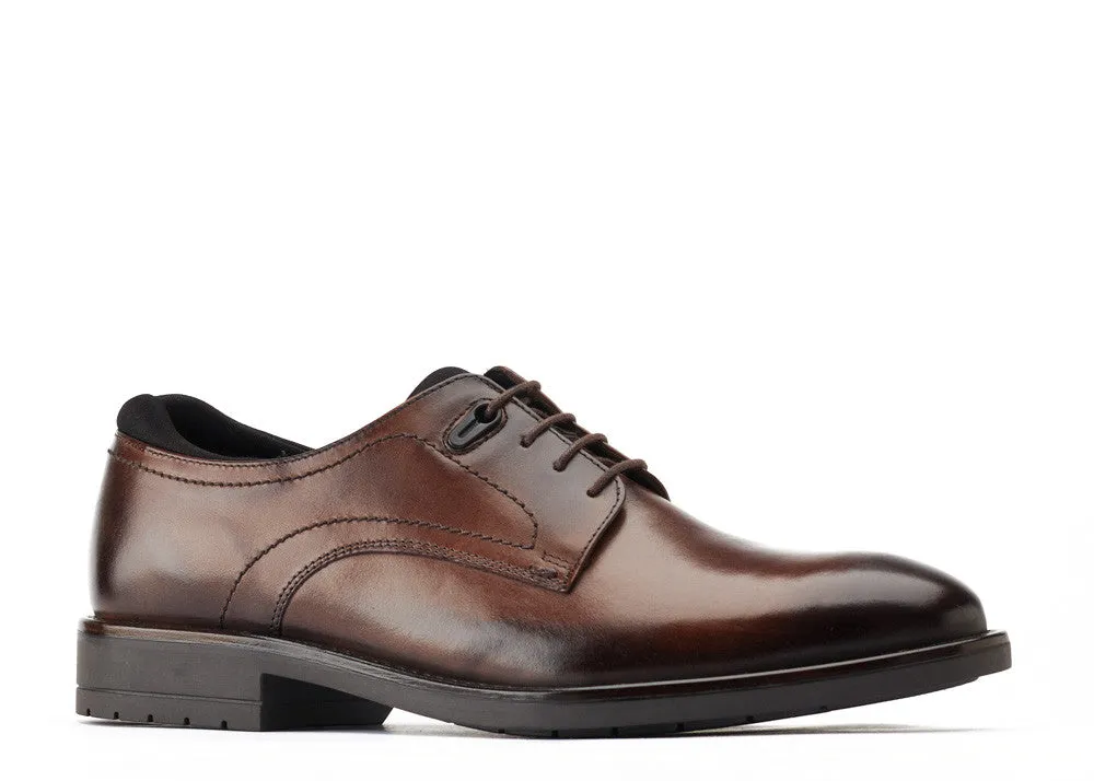 Base London Osprey Burnished Brown Derby Shoe