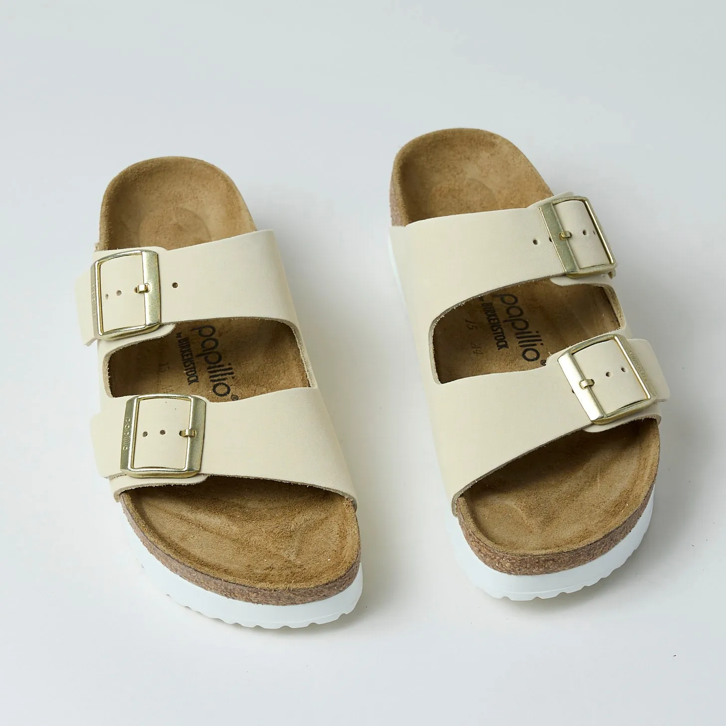 Birkenstock Beige Leather Arizona Sandals