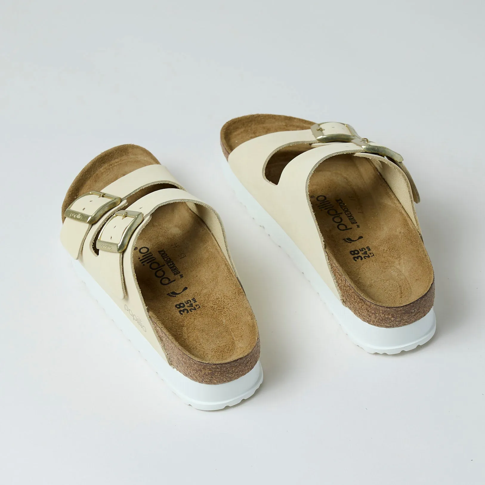 Birkenstock Beige Leather Arizona Sandals