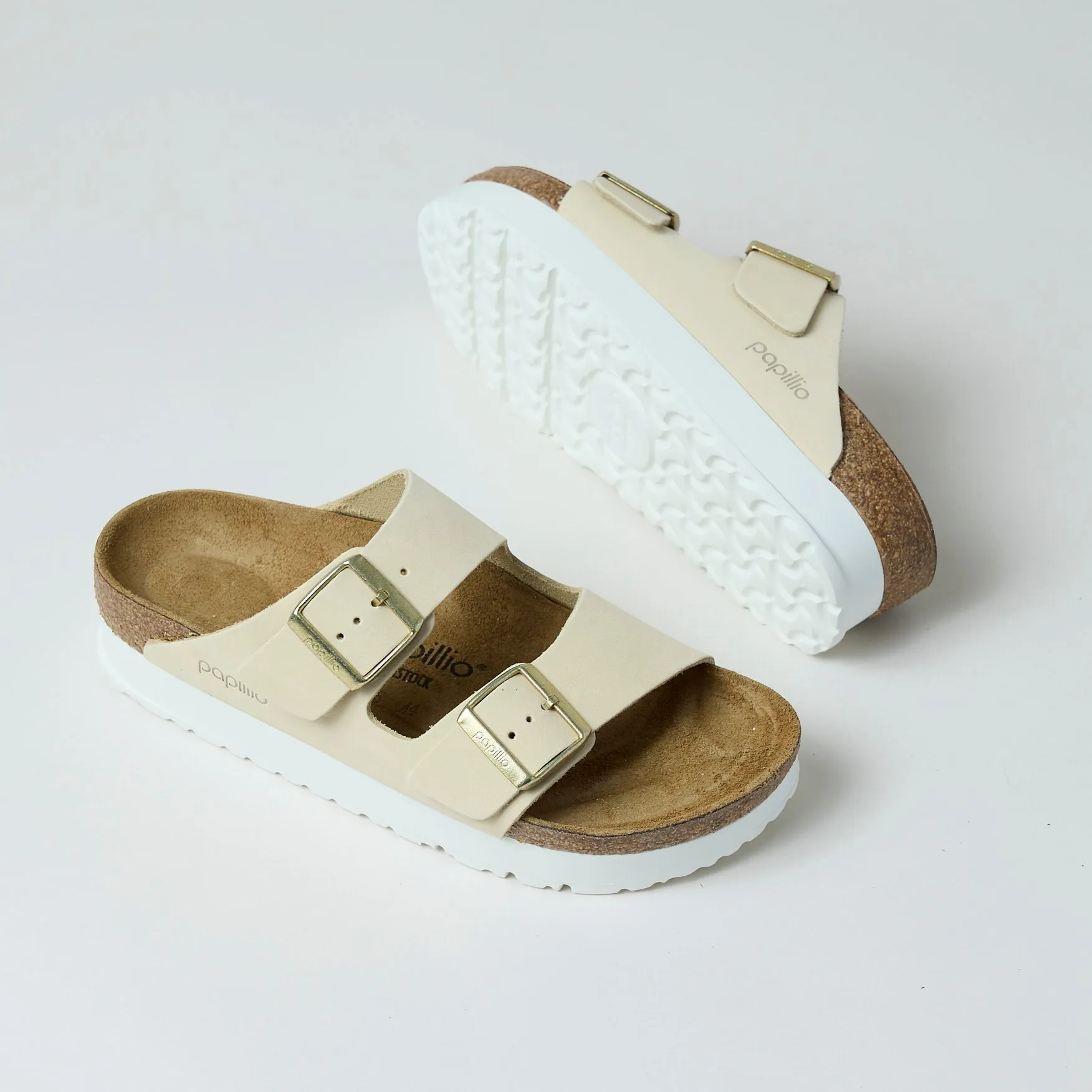 Birkenstock Beige Leather Arizona Sandals
