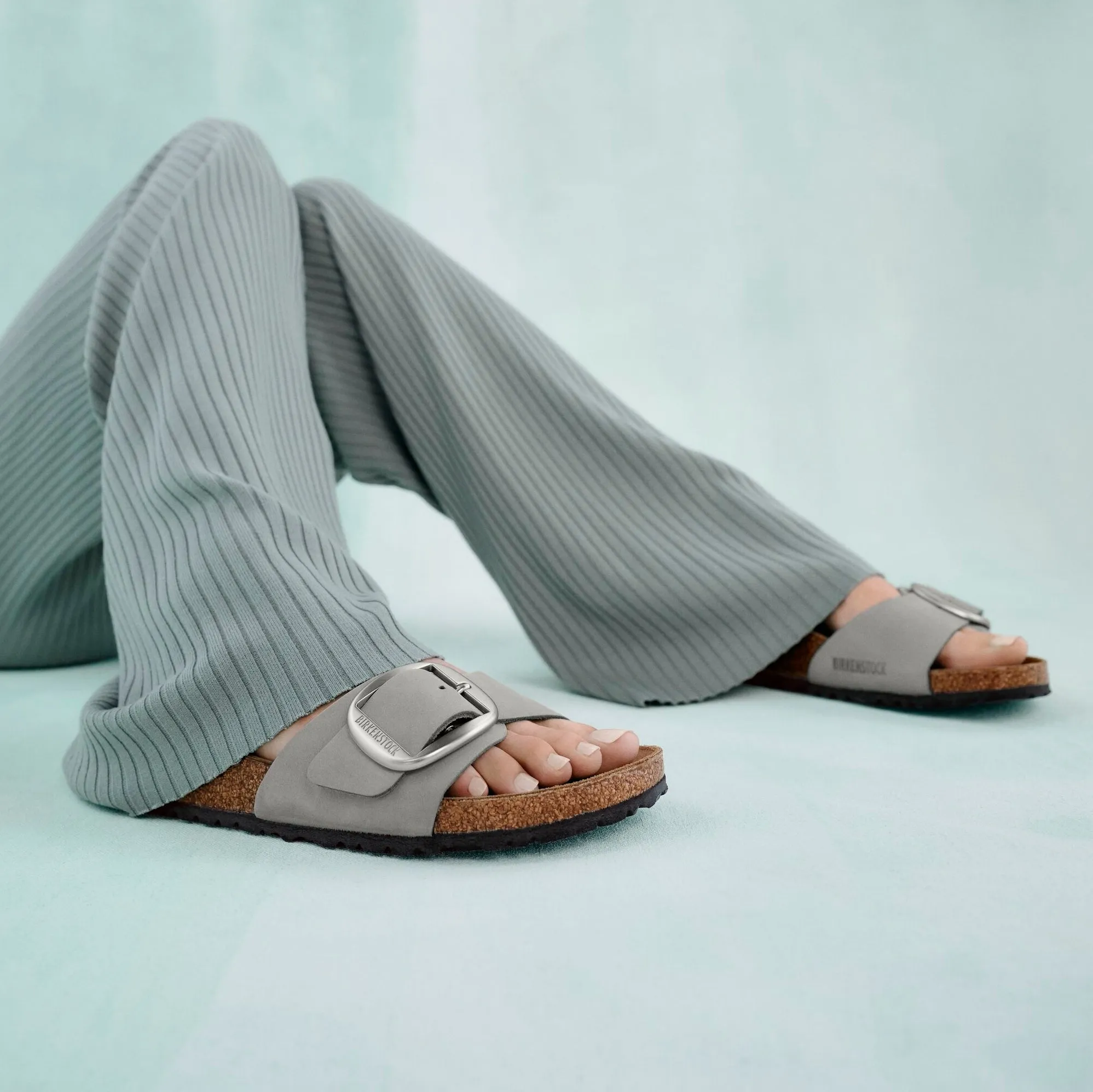 Birkenstock Madrid Big Buckle pure sage nubuck