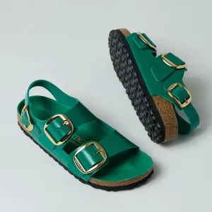 Birkenstock Milano Green Leather Sandals