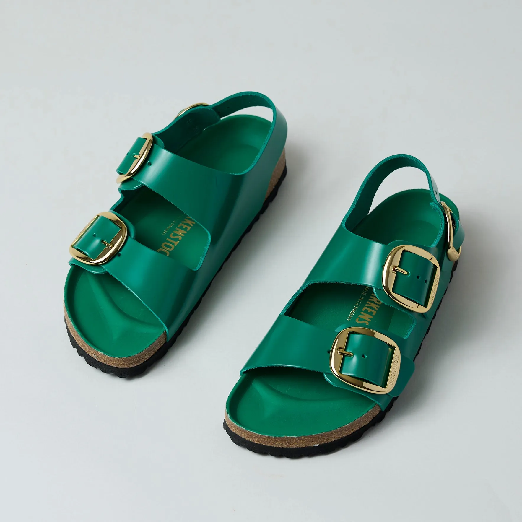 Birkenstock Milano Green Leather Sandals