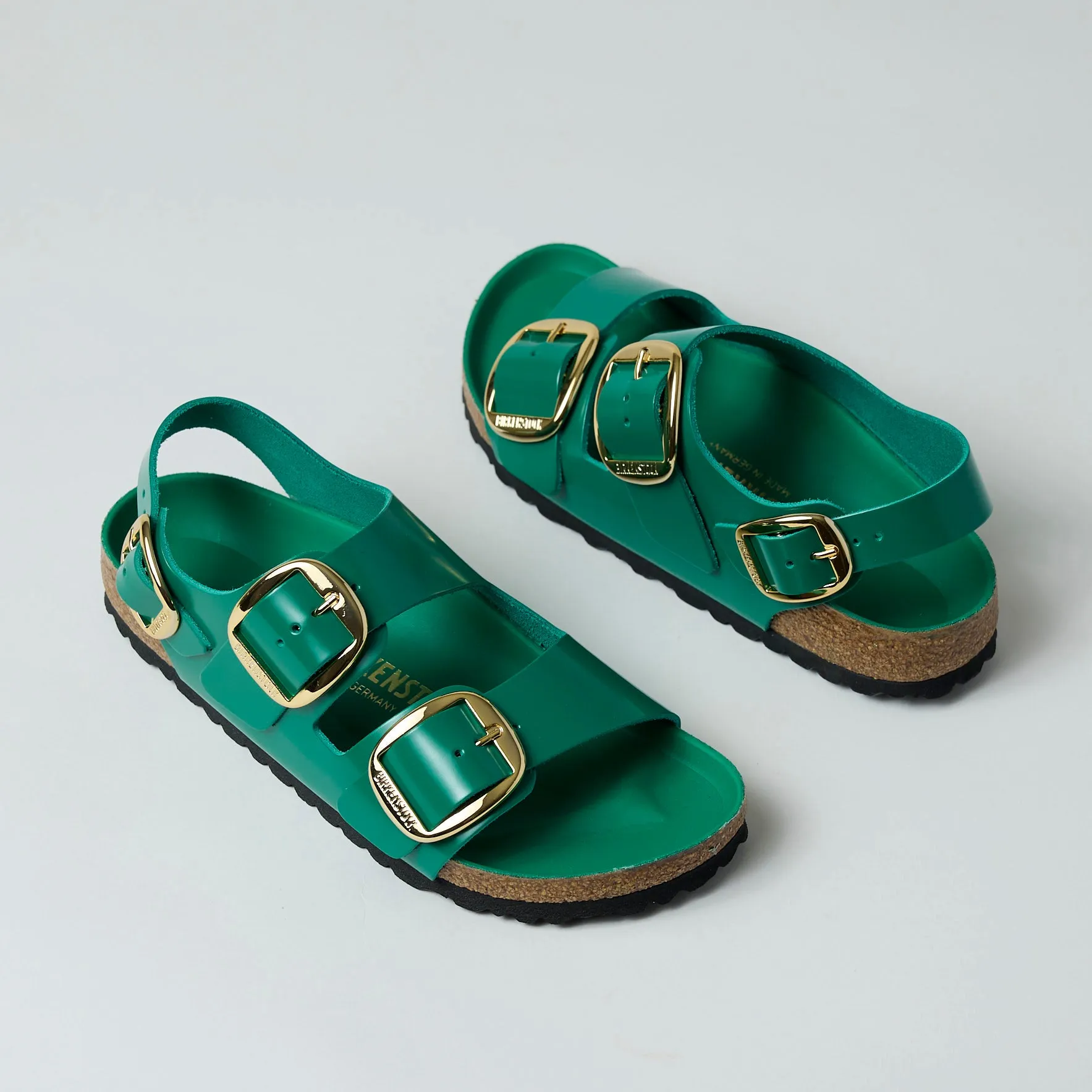 Birkenstock Milano Green Leather Sandals