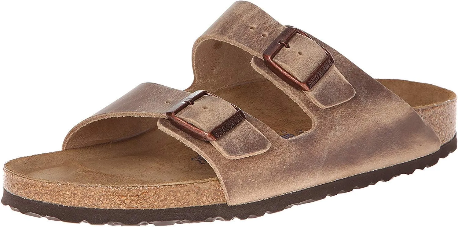 Birkenstock Unisex Arizona Tobacco Oiled Leather Sandals - 39 N EU / 8-8.5 2A(N) US