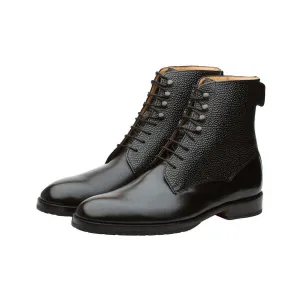 Black Grain Derby Boot