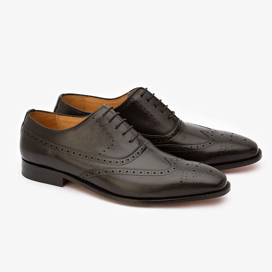 Black Longwing Derby WIngtips