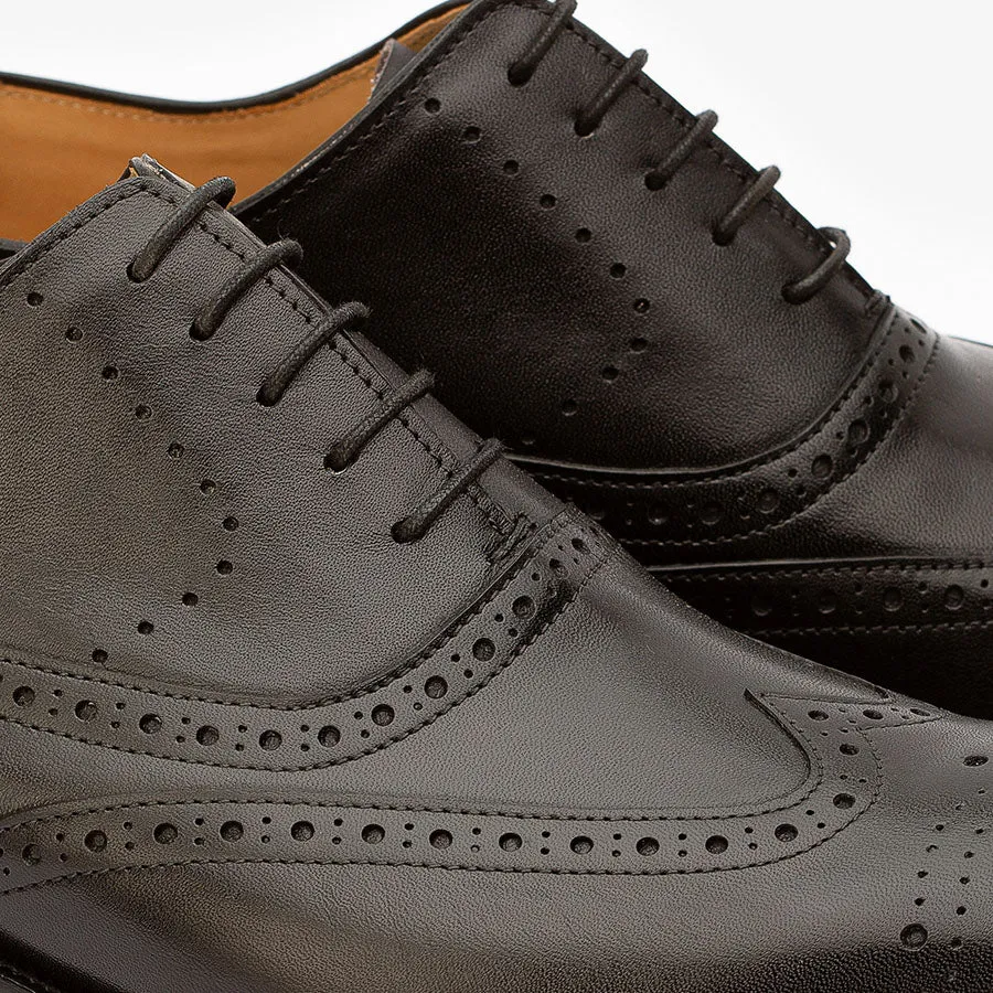 Black Longwing Derby WIngtips