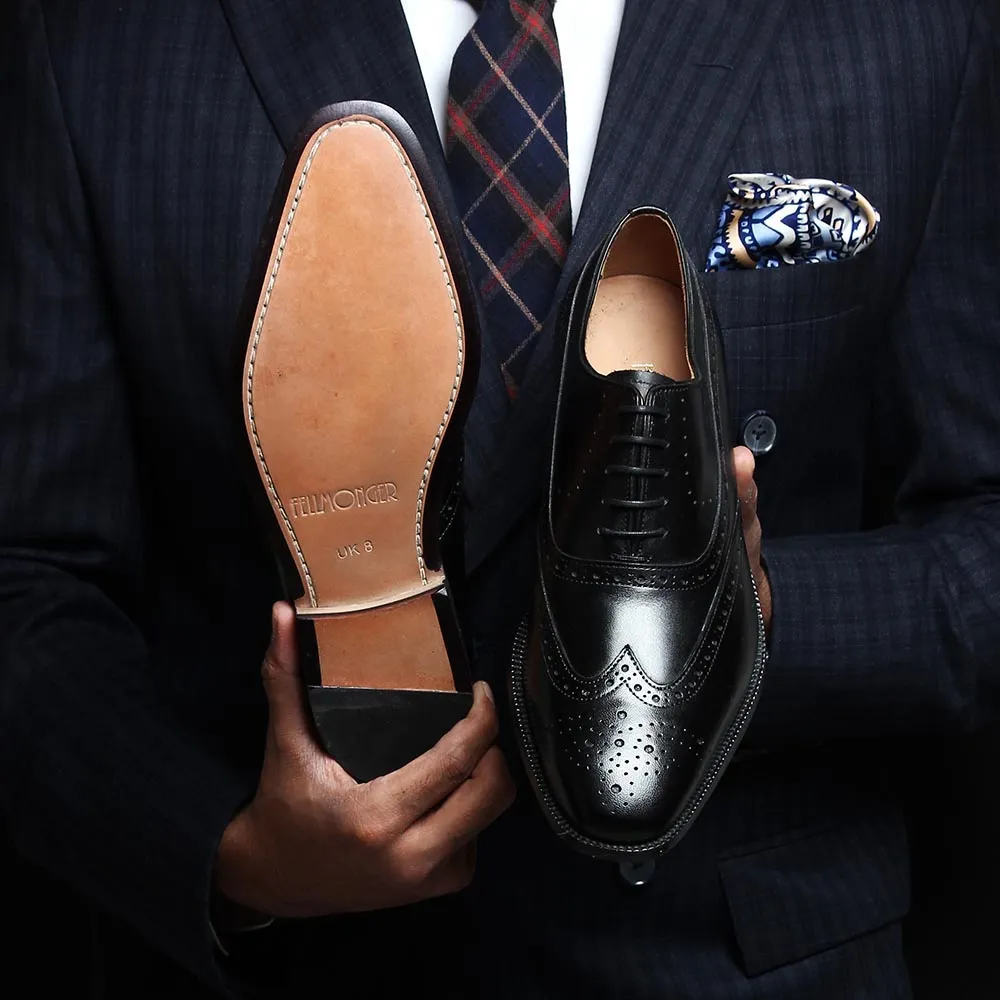 Black Longwing Derby WIngtips