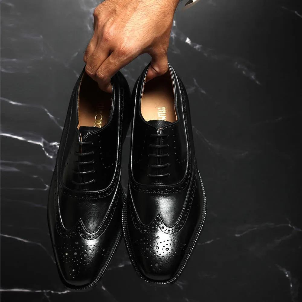 Black Longwing Derby WIngtips