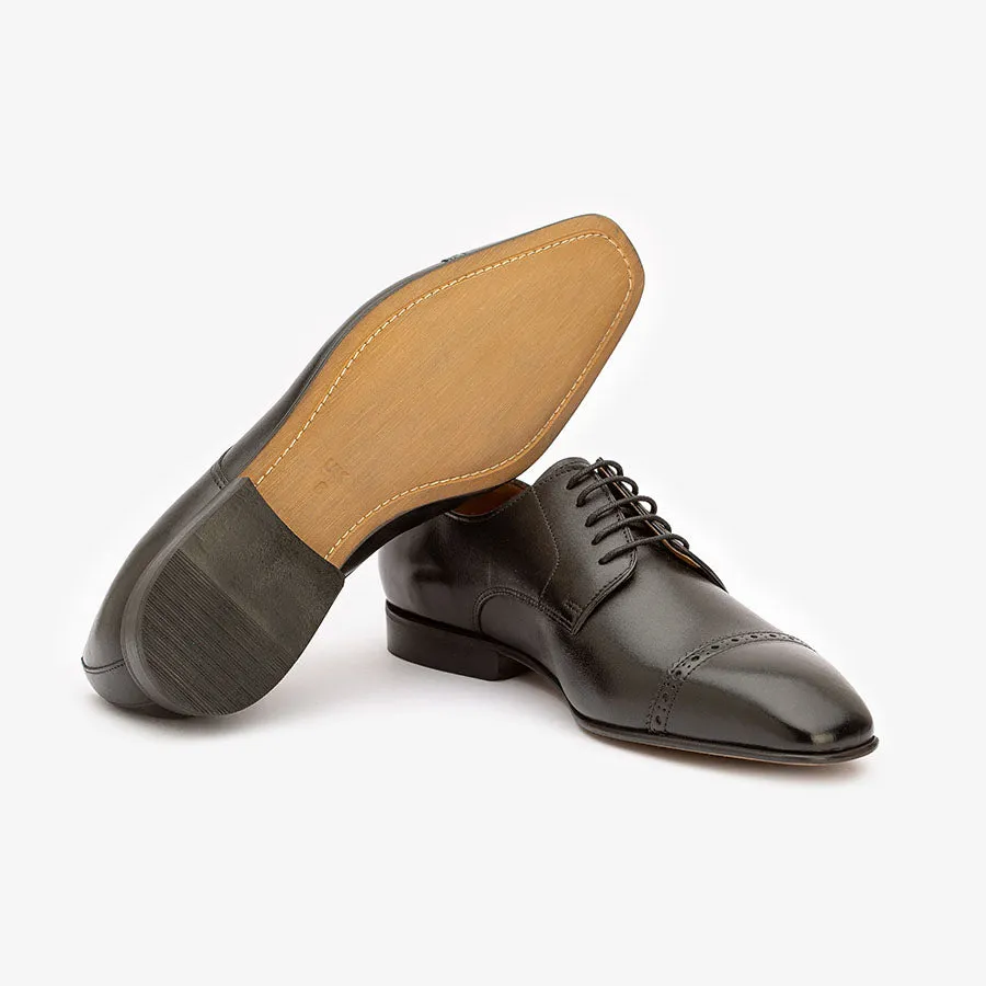 Black Square Toe Derby