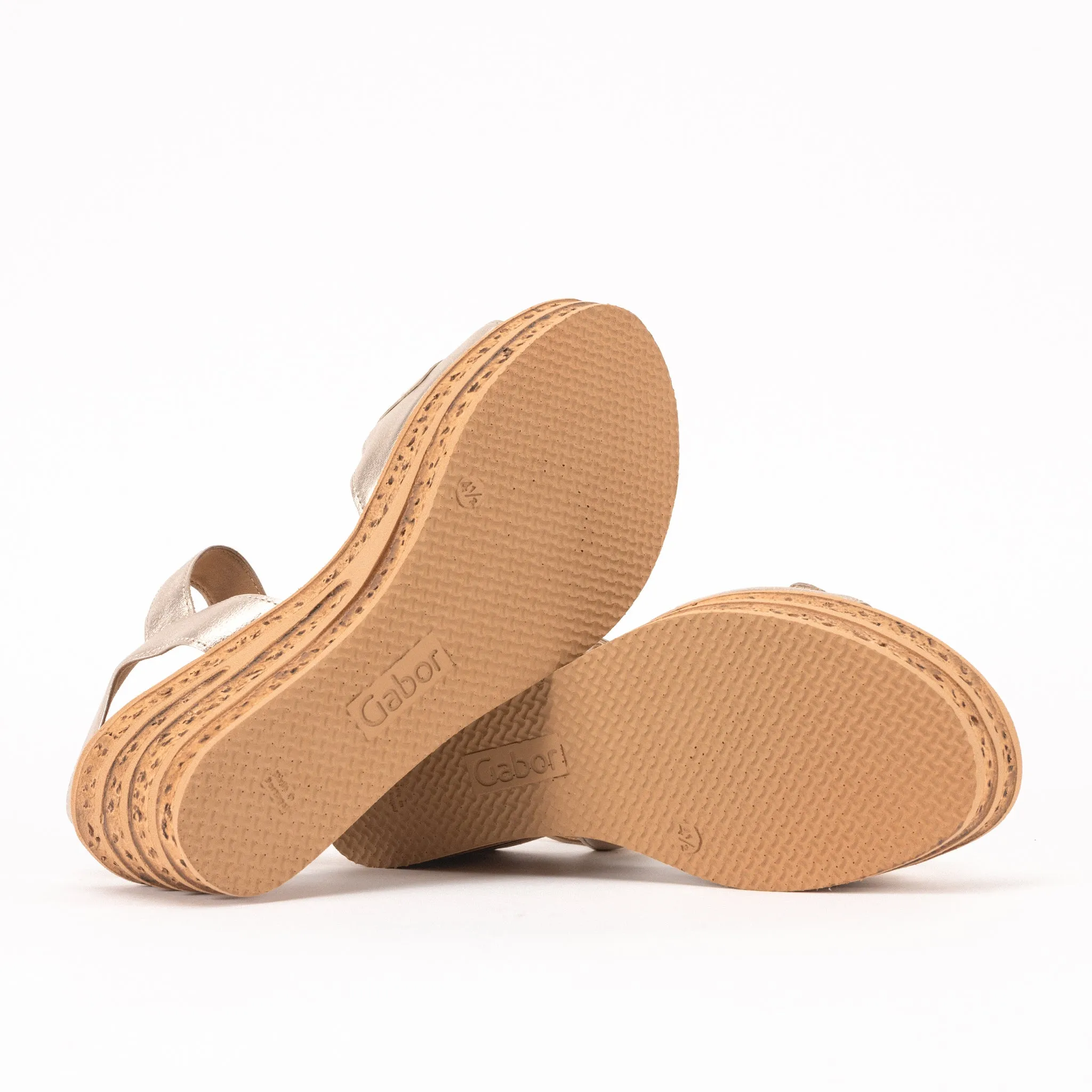BOW WEDGE - METAL - LEATHER