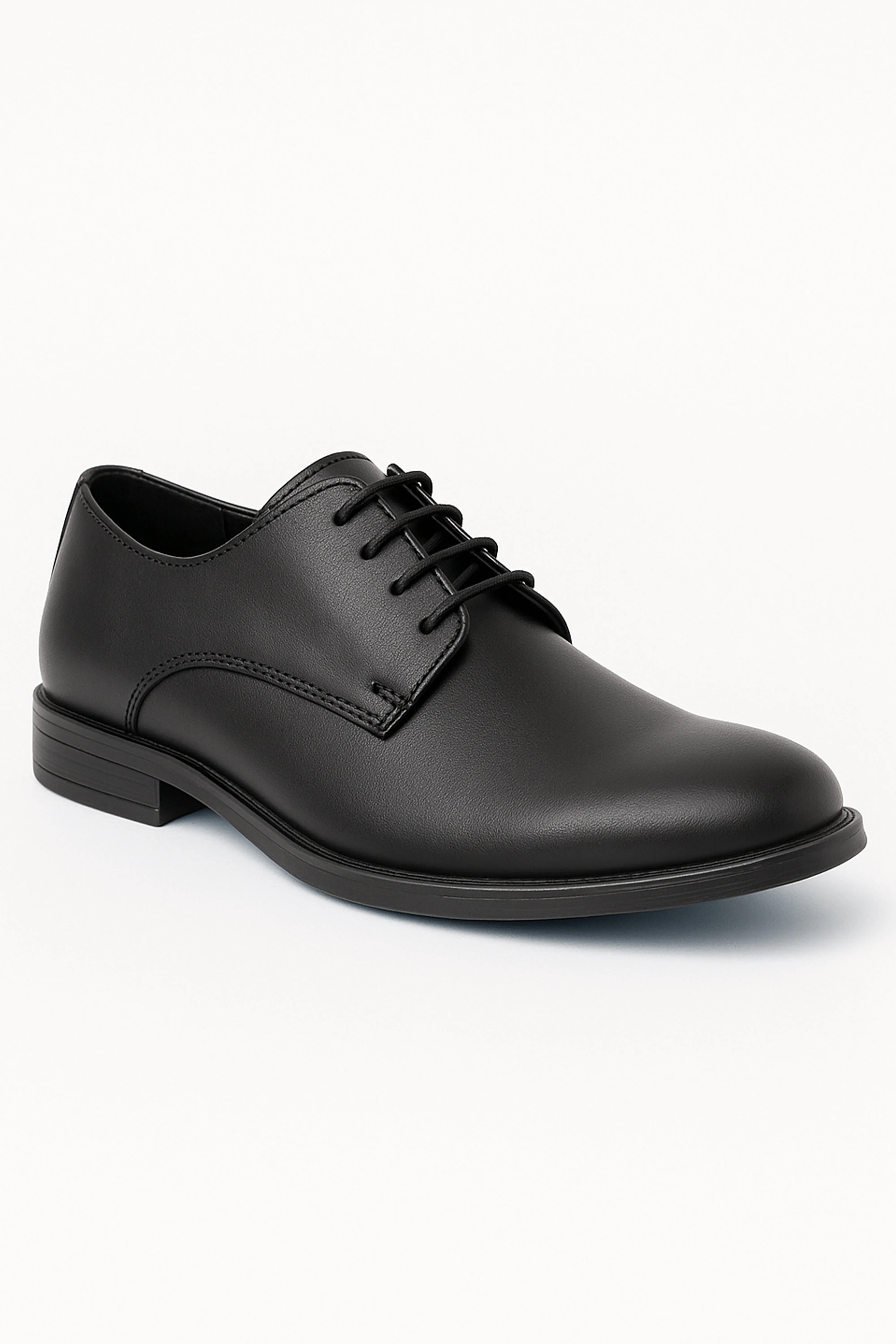 Boys Derby Mat Lace Up Dress Shoes - COLOMBIA - Black