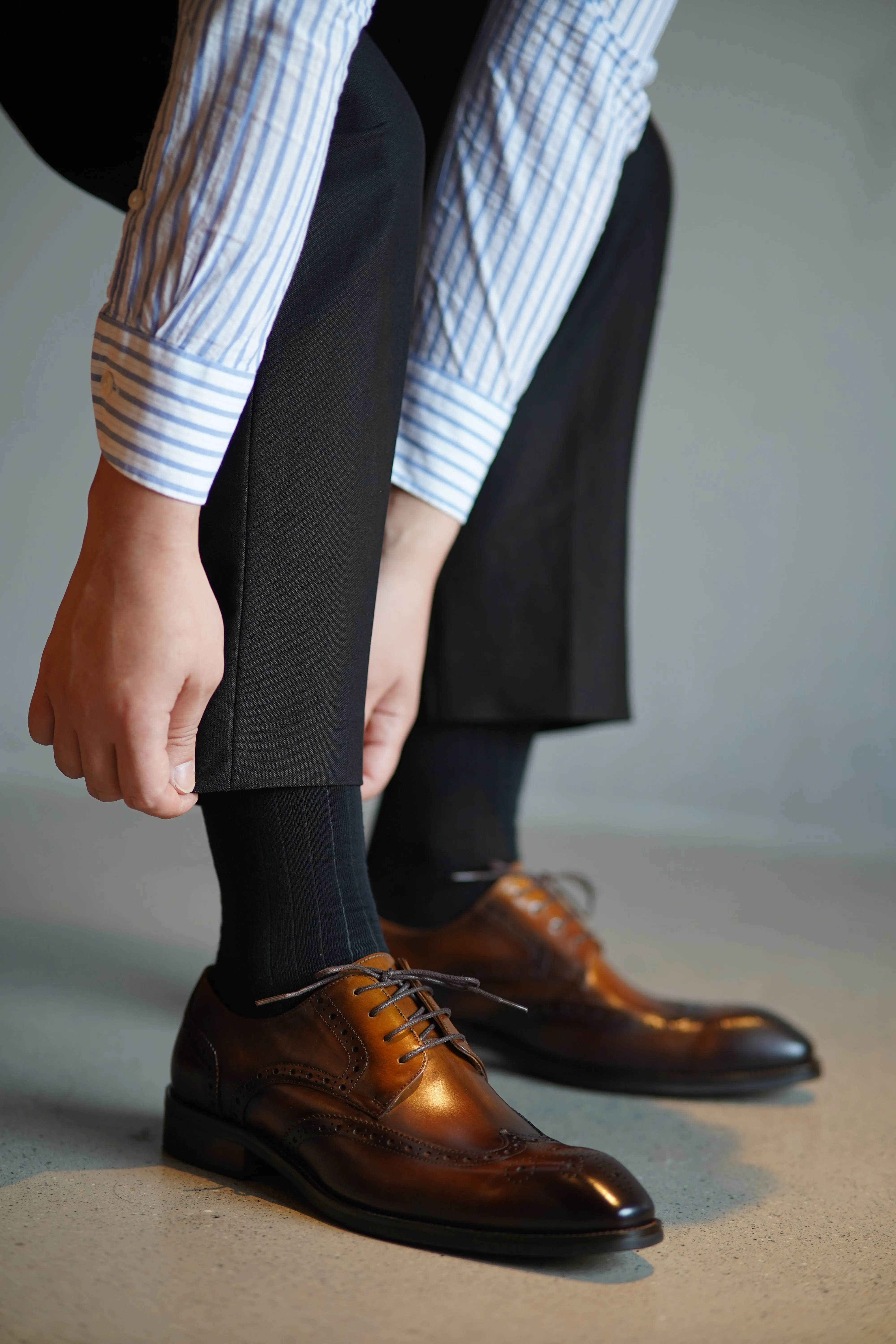 Brown & Black Ombre Derby Shoes