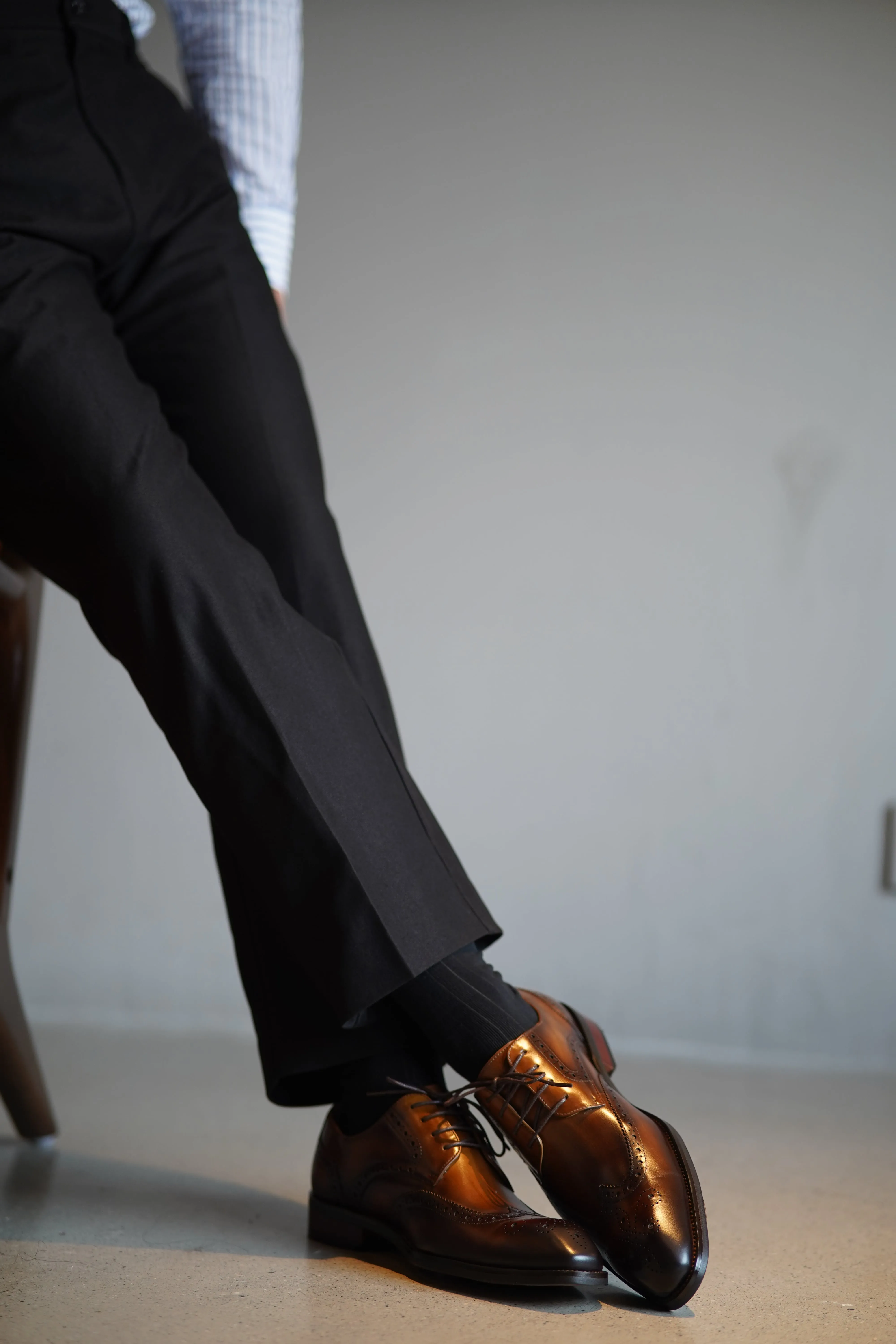 Brown & Black Ombre Derby Shoes