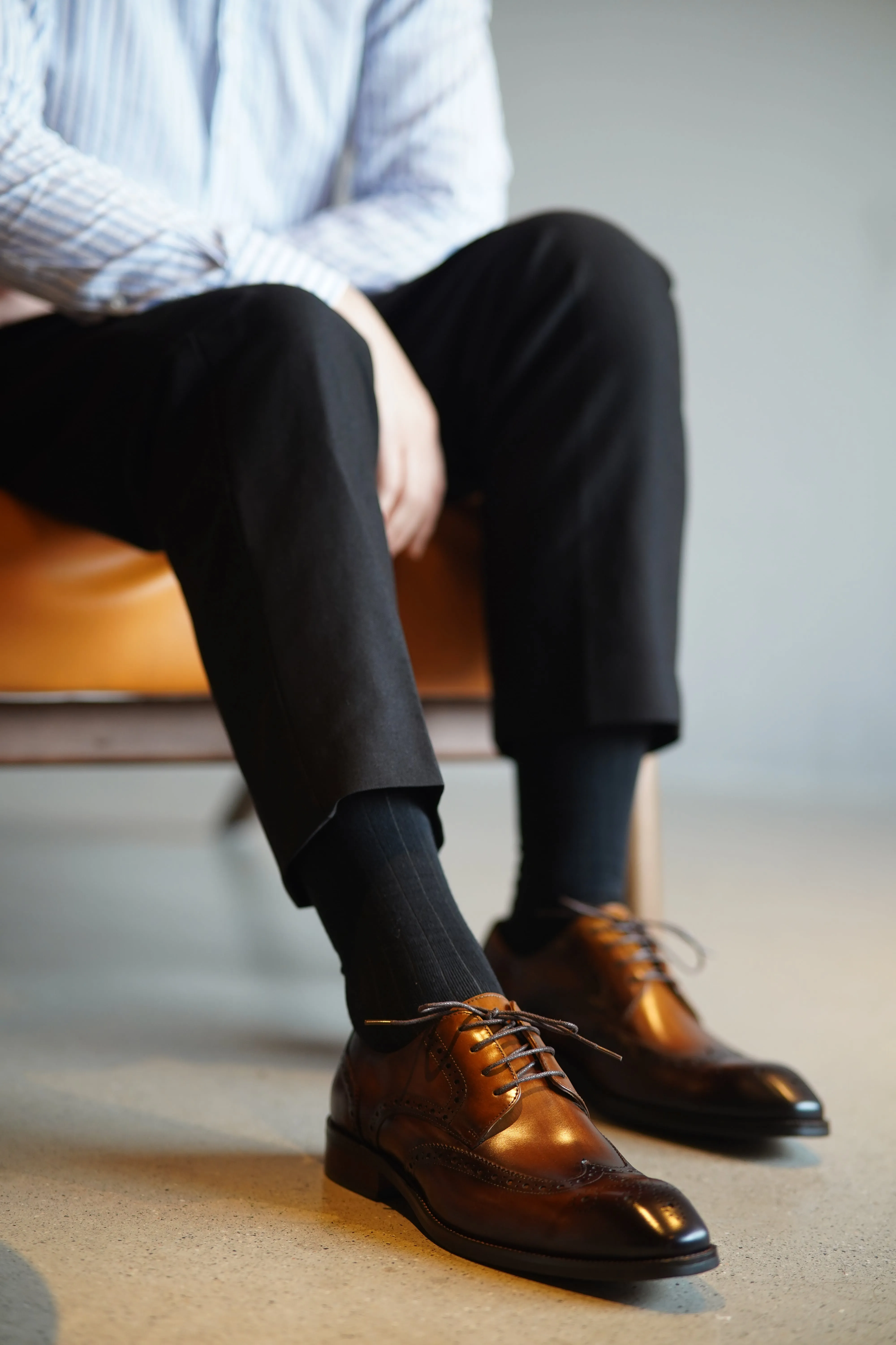 Brown & Black Ombre Derby Shoes