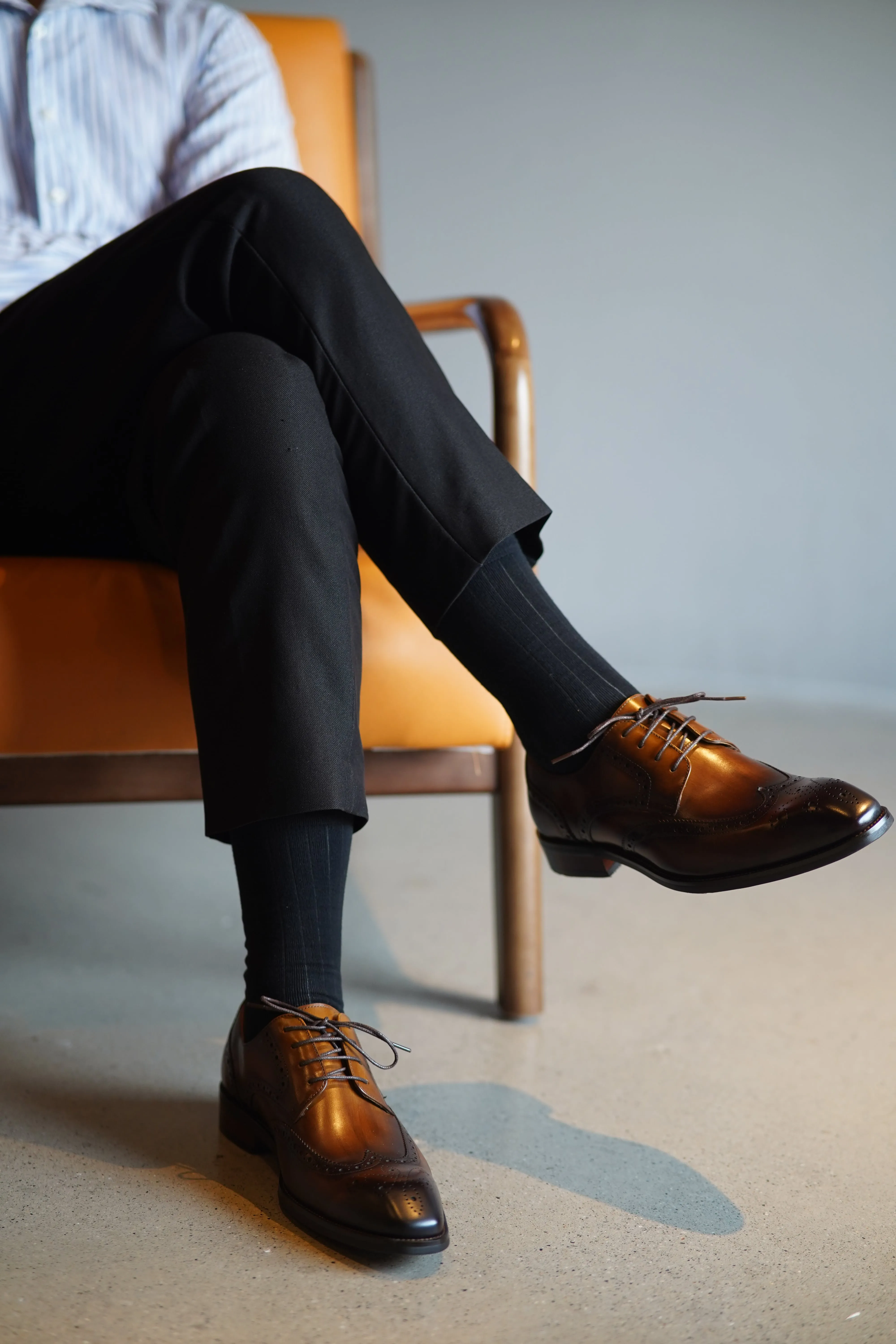 Brown & Black Ombre Derby Shoes