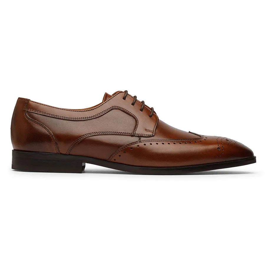 Brown Decorated Wingtip Derby