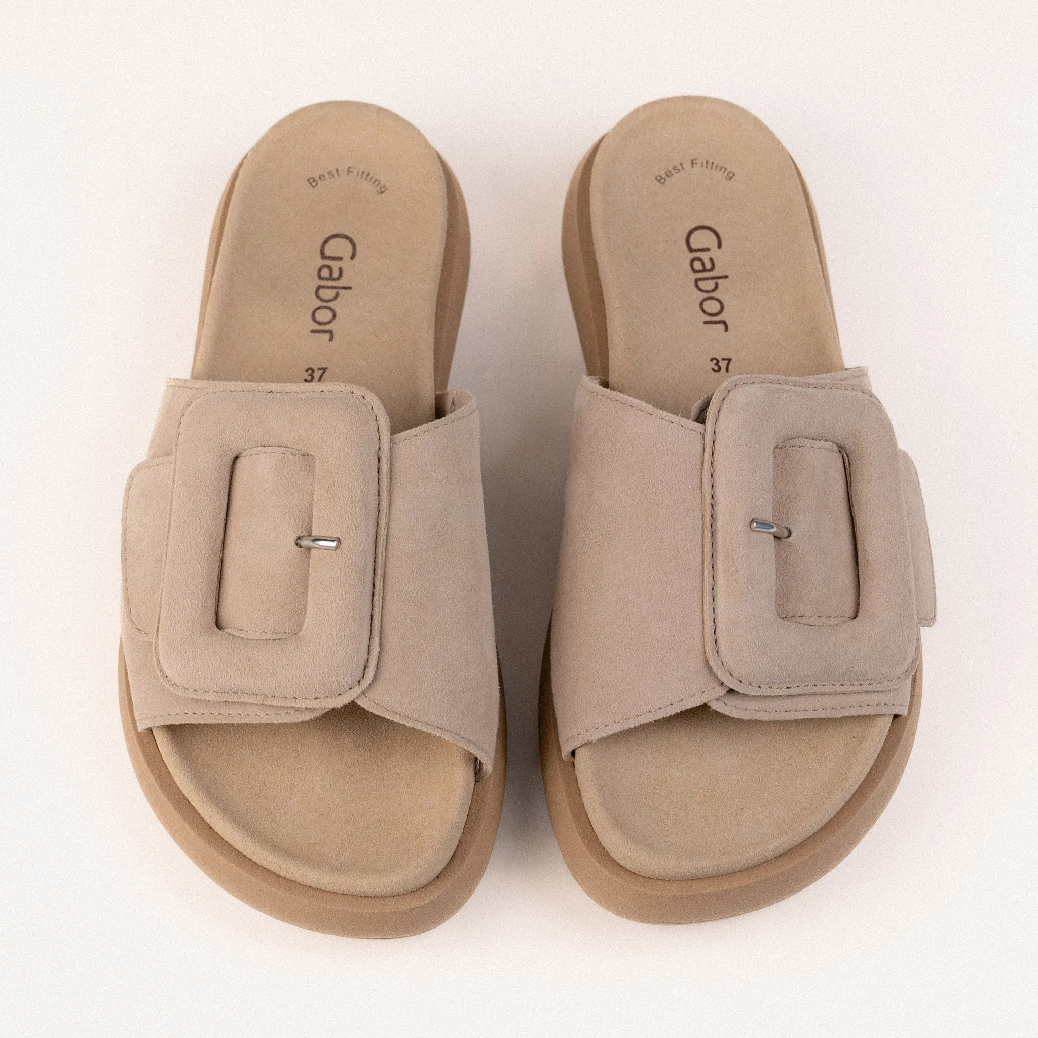BUCKLE SLIDE - DESERT - NUBUCK