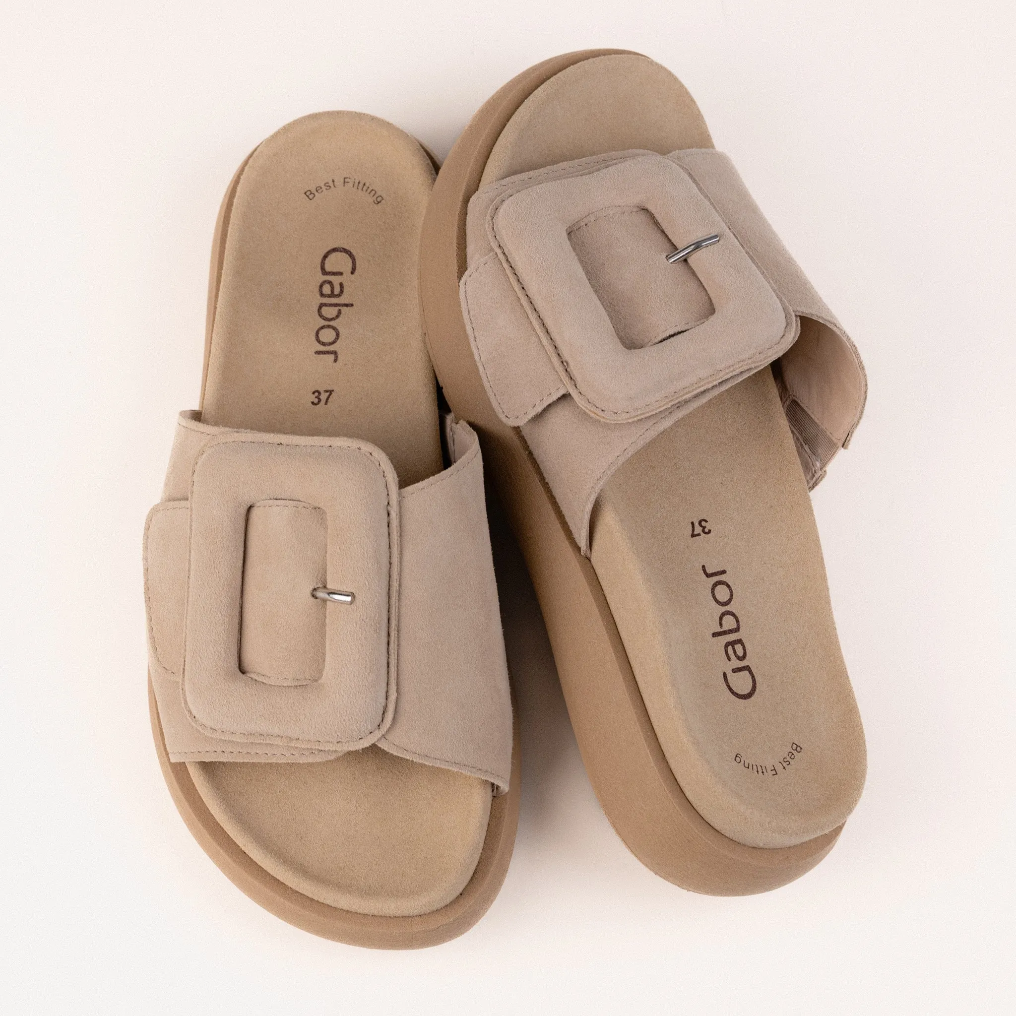 BUCKLE SLIDE - DESERT - NUBUCK