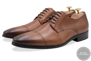 Caleta Blake Stitch Chestnut Derby - Leather Outsole