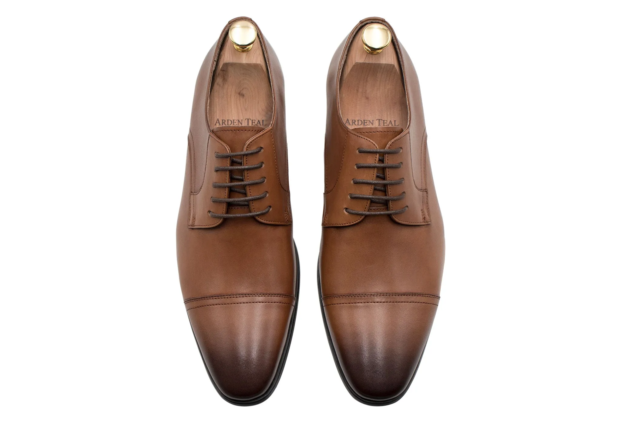 Caleta Blake Stitch Chestnut Derby - Leather Outsole