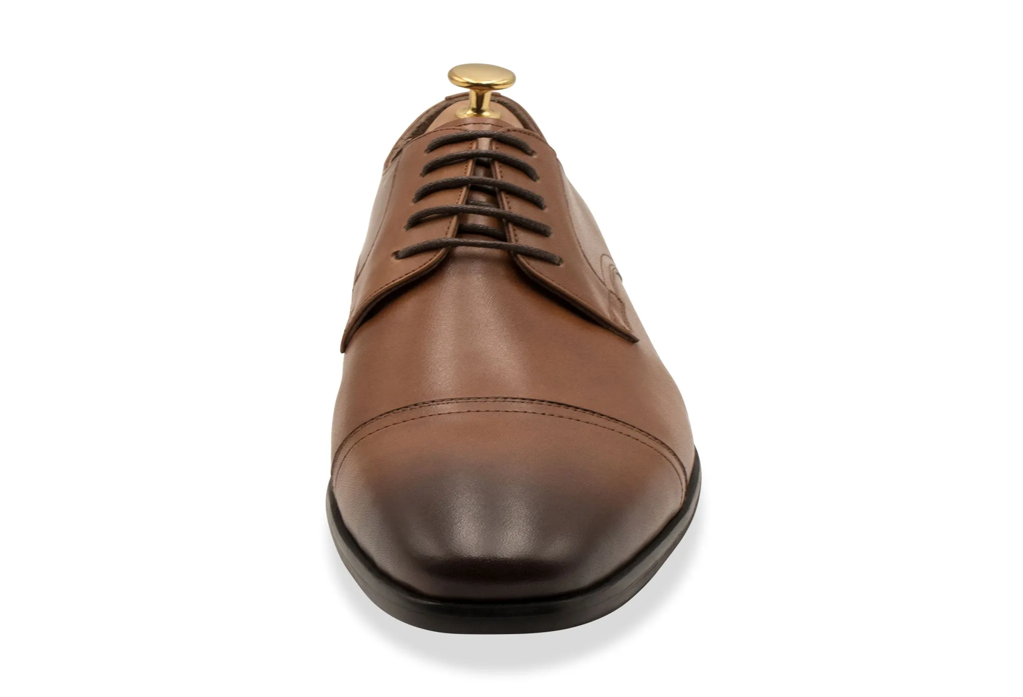 Caleta Blake Stitch Chestnut Derby - Leather Outsole