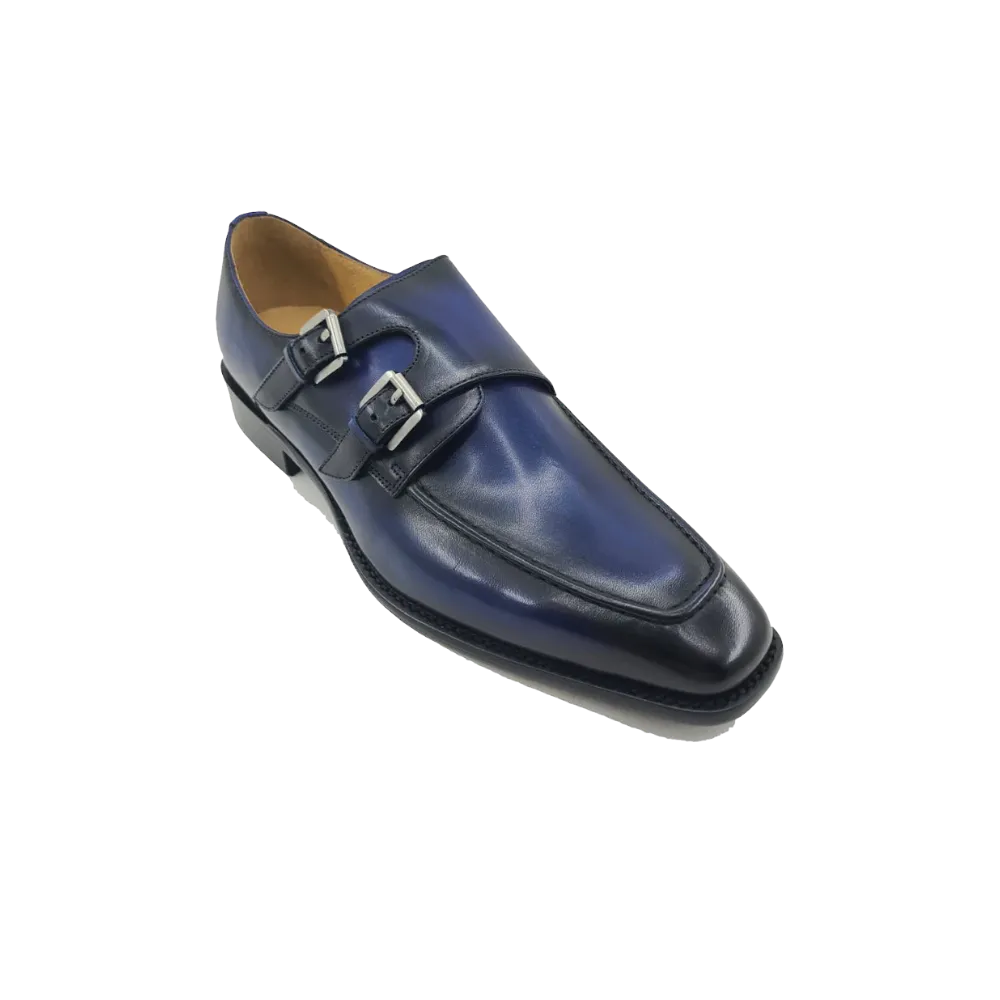 Carrucci  Double Monk Straps Leather Shoe KS509-05