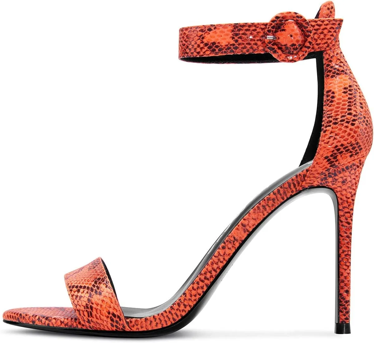 Castamere Womens High Heels Sandals Buckle Ankle Strap Open Toe Basic 10CM Stilettos Sandal