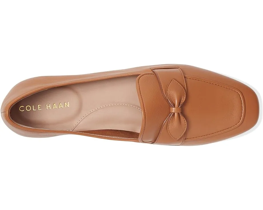 Cole Haan Bow Classic Satisfaction guaranteed Loafers Square Discounted York Pecan Bow Toe Leather Detailed On Slip