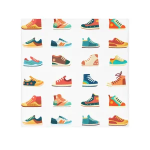 Colorful Sneaker Face Towel - Fun Athletic Design for Active Lifestyle
