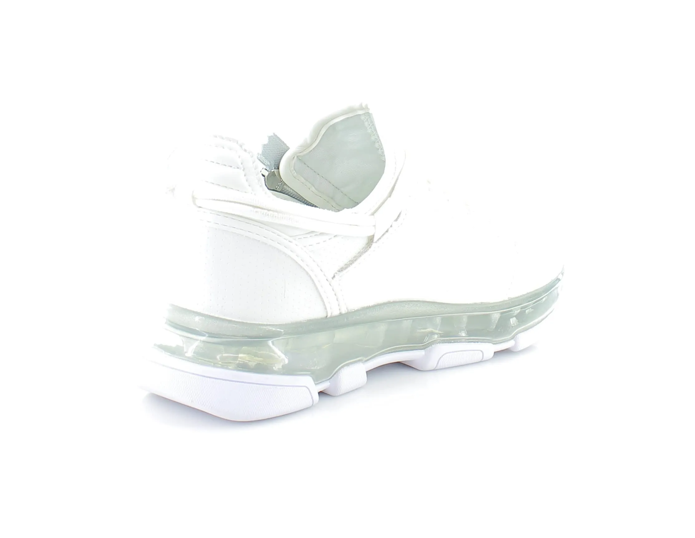 DKNY Women's Lightweight Slip on Fashion Sneaker, White/Silver Tokyo, 8