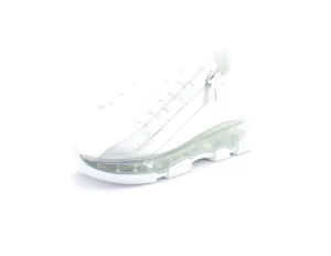 DKNY Women's Lightweight Slip on Fashion Sneaker, White/Silver Tokyo, 8