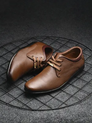 Egoss Casual Leather Derby Lace Up For Men