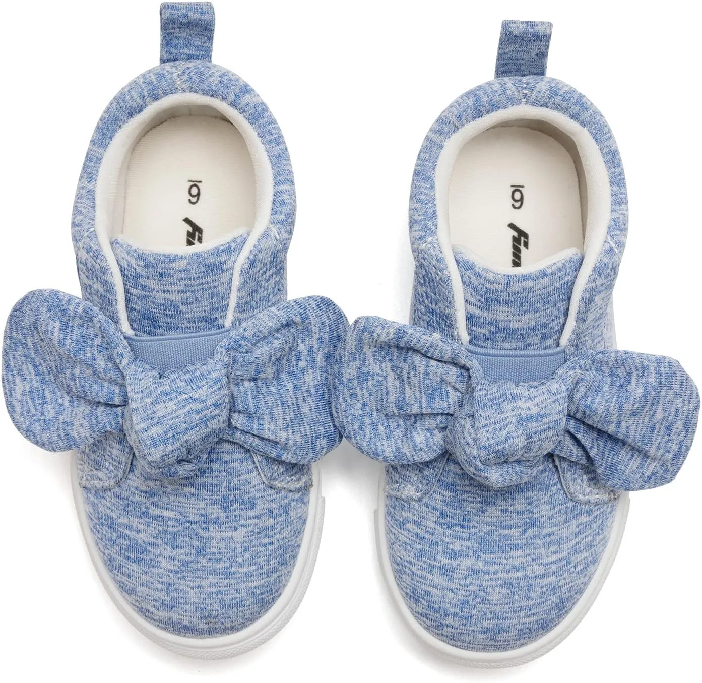 FUNKYMONKEY Girls Sneakers Lightweight Cute Bowknot Casual Walking Shoes for Toddler/Little Kids