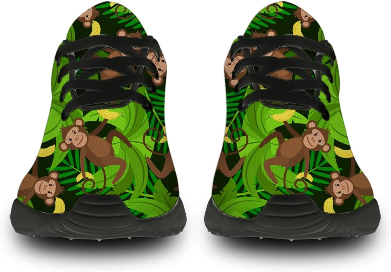 Funny Monkey Print Shoes Mens Womens Lightweight Running Tennis Walking Sneakers Birthday Gifts for Boy Girl