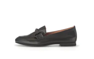 GABOR - 45.211.27 FLAT LOAFER - BLACK LEATHER