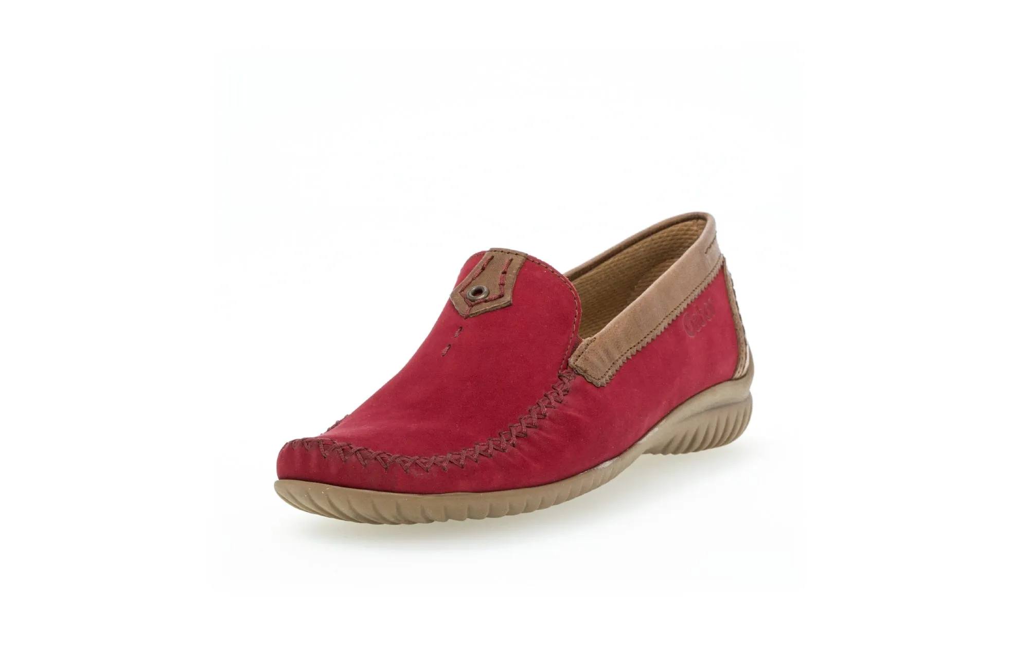 GABOR - 46.090.48 FLAT LOAFER - RED/TAN