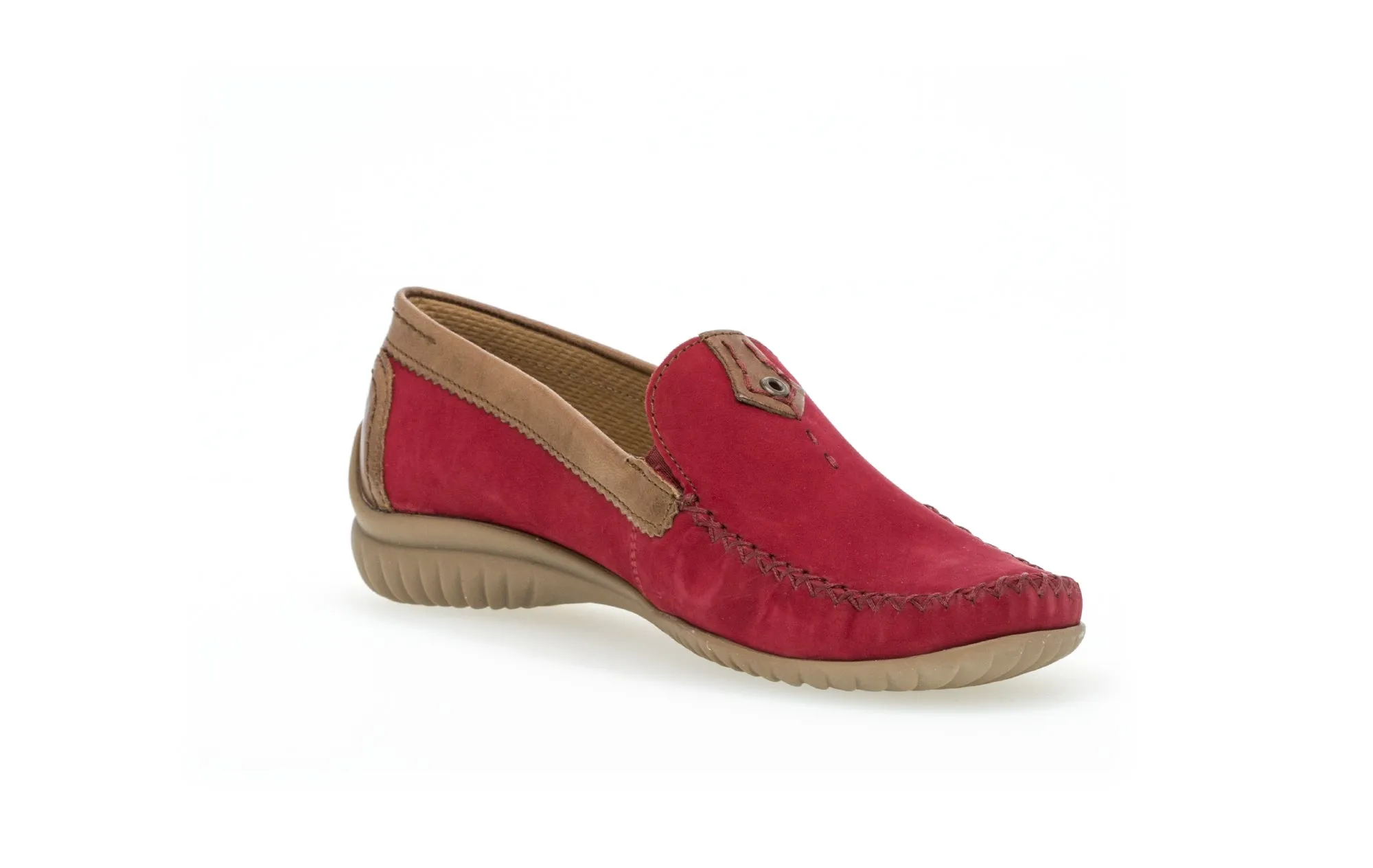 GABOR - 46.090.48 FLAT LOAFER - RED/TAN
