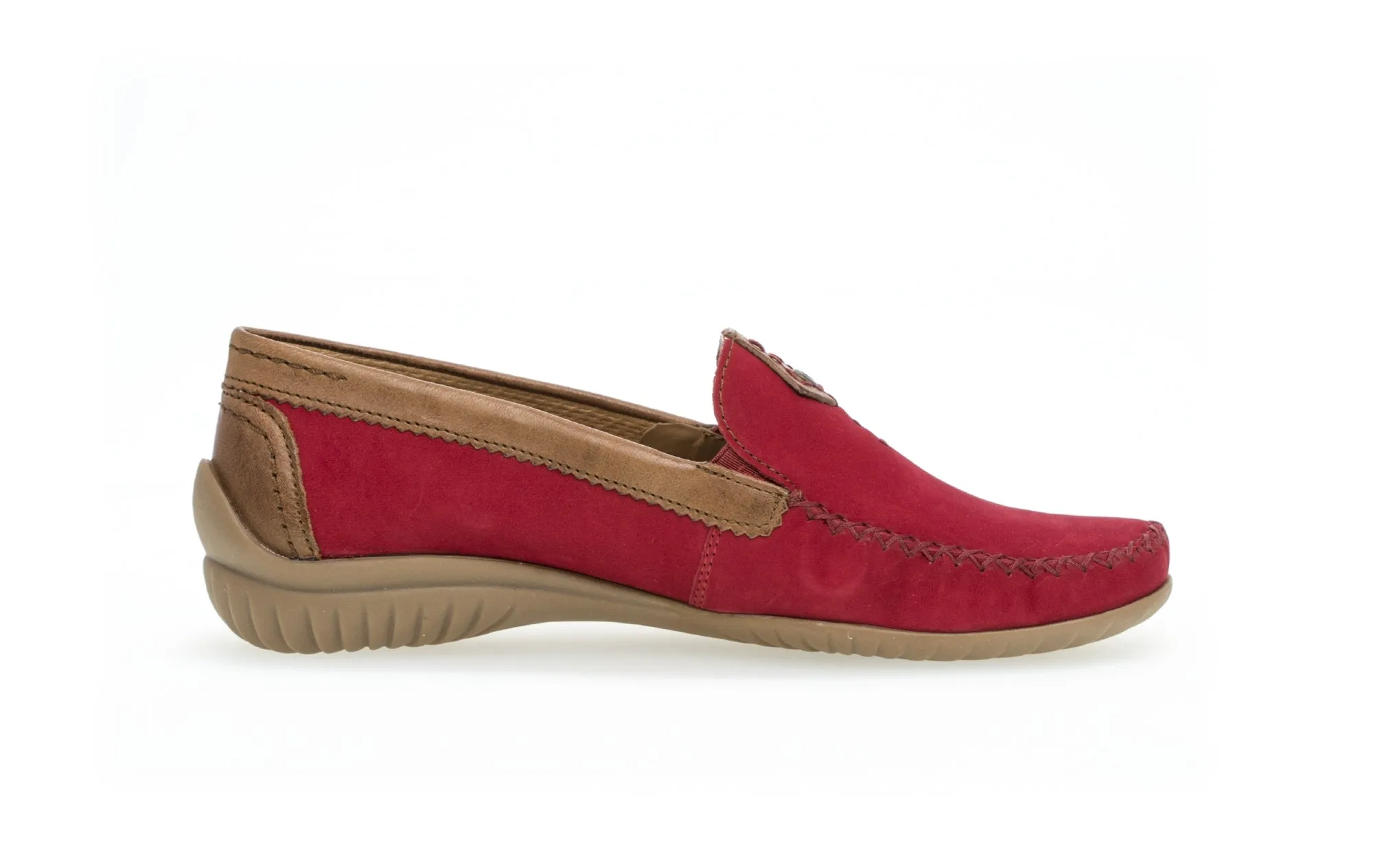 GABOR - 46.090.48 FLAT LOAFER - RED/TAN
