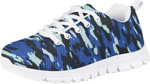 Girls Cute Tennis Shoes Kids Breathable Mesh Running Sneakers Casual Print Lace Up Soft Walking Shoes