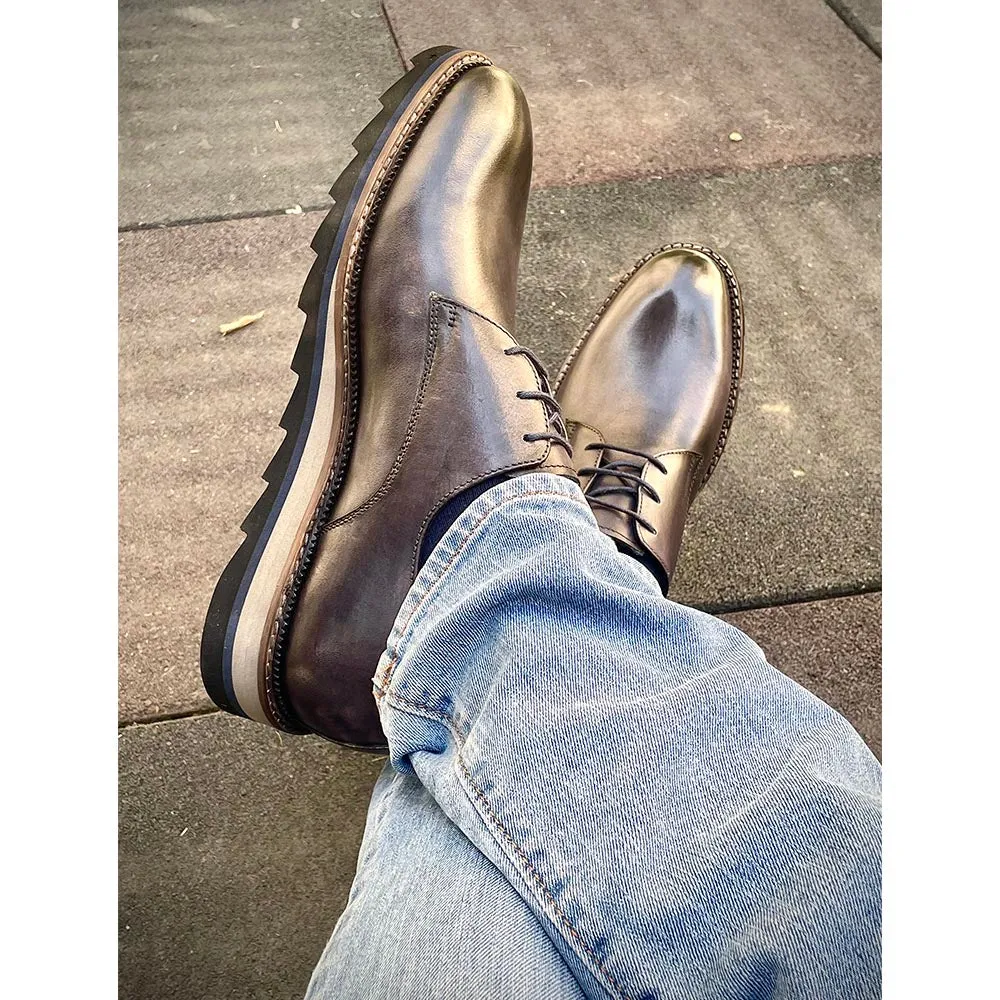 Grey Patina Extralight Derby